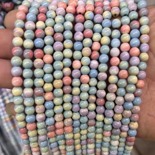 Agate Beads, Alexa Agate, Round, polished, DIY multi-colored Approx 38 cm 