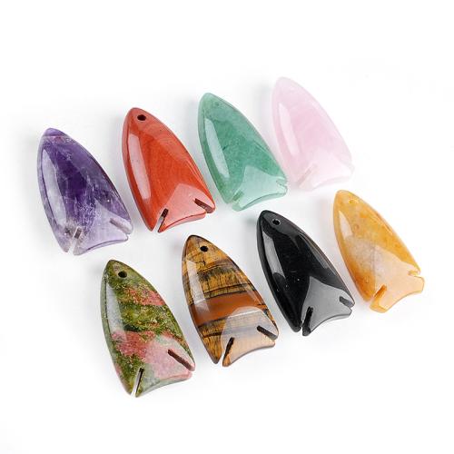 Gemstone ювелирные изделия Кулон, Полудрагоценный камень, Рыба, полированный, DIY & различные материалы для выбора продается PC