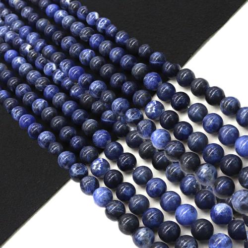 Бусины из содалита , содалит, Круглая, полированный, DIY & разный размер для выбора, длина:Приблизительно 38 см, продается Strand