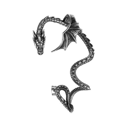 304 Edelstahl Ohrring Wickeln, Drachen, Vintage & für den Menschen, originale Farbe, 40x64mm, verkauft von PC