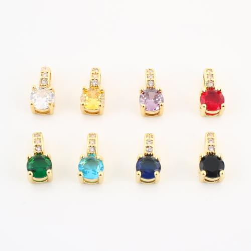 キュービックジルコニアマイクロパヴェブラスペンダント, 銅, ゴールドメッキ, DIY & マイクロパヴェジルコニア, 無色 売り手 パソコン