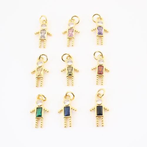 キュービックジルコニアマイクロパヴェブラスペンダント, 銅, ゴールドメッキ, DIY & マイクロパヴェジルコニア, 無色 売り手 パソコン