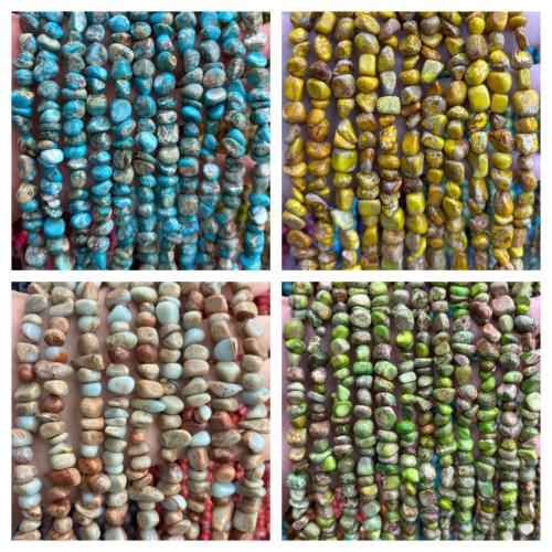 Perle empereur Pierre , Jaspe d'impression, Irrégulière, DIY, plus de couleurs à choisir, beads size 8-10mm, Environ Vendu par brin
