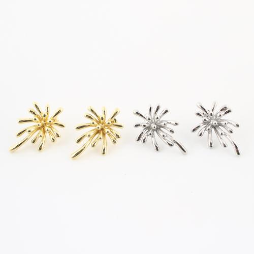 Brass Stud Earring, plated, fashion jewelry & for woman 