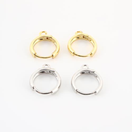 Brass Lever Back Earring Component, plated, DIY & micro pave cubic zirconia & for woman [