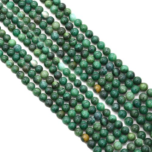Afrikanische Jade, rund, DIY & verschiedene Größen vorhanden, Länge:ca. 38 cm, verkauft von Strang[