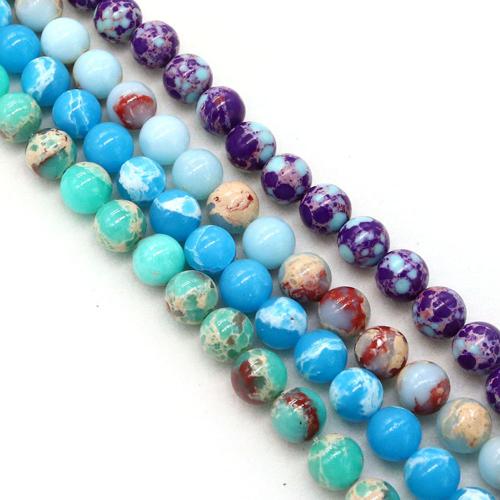 Cuentas Individuales de piedras preciosas, Esférico, Bricolaje & diverso tamaño para la opción, más colores para la opción, longitud:aproximado 38 cm, Vendido por Sarta