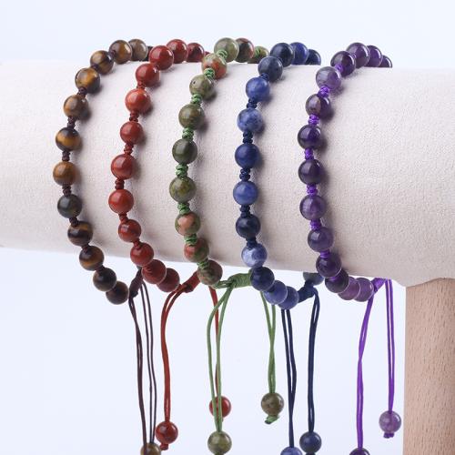 Piedras preciosas Pulsera, Esférico, diferentes materiales para la opción & ajustable & para mujer, beads size 6mm, diámetro interior:aproximado 60mm, Vendido por UD