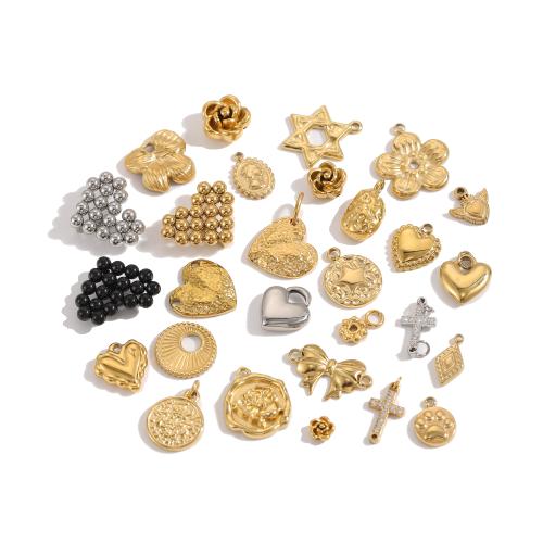 Stainless Steel Pendants, 304 Stainless Steel, plated, DIY 