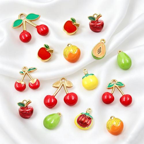 colgantes de acero inoxidable de esmalte, acero inoxidable 304, chapado, diseño de la fruta & Bricolaje & diferentes estilos para la opción, Vendido por UD