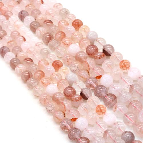 Single Gemstone Beads, Red Marble Glue Stone, Round, DIY Approx 38 cm 