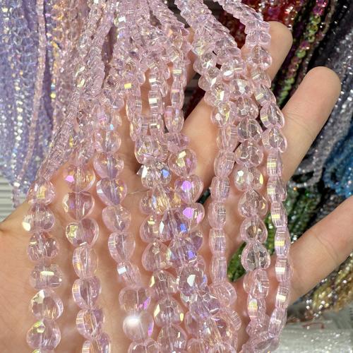 Perles de cristal coeur, Placage, DIY & facettes, plus de couleurs à choisir, 8mm, Environ Vendu par brin