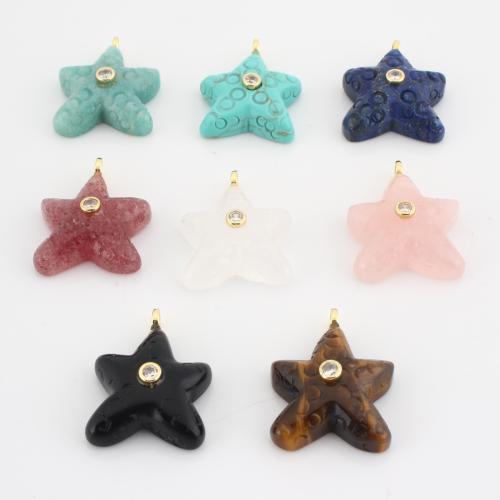 Pendentif bijoux de pierre gemme, étoile de mer, DIY & avec strass, plus de couleurs à choisir Vendu par PC
