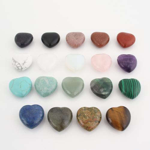 Single Gemstone Beads, Heart, DIY 
