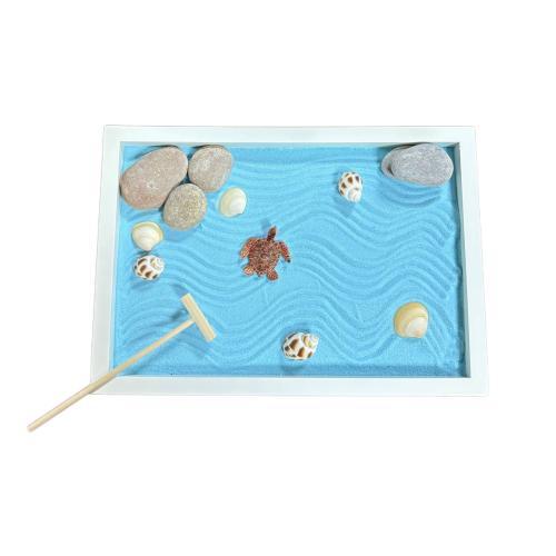 Resin Zen Sandbox Ornament, ocean design & DIY 