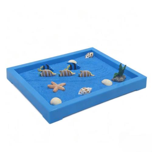 Synthetic Resin Zen Sandbox Ornament, ocean design & DIY 