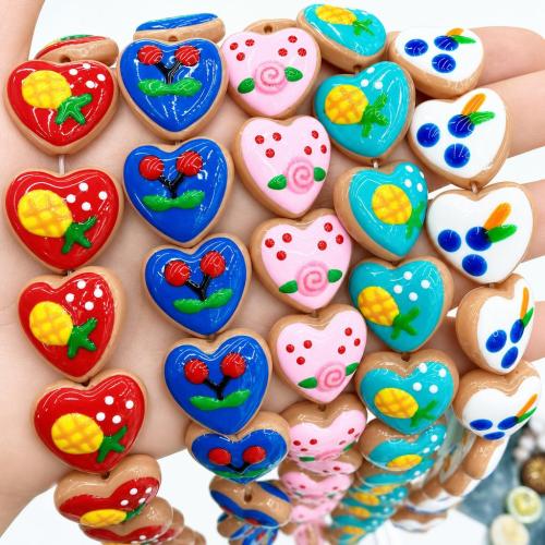 бусины Lampwork ручной работы, Лэмпворк, Сердце, DIY, Много цветов для выбора Приблизительно 20ПК/Strand, продается Strand