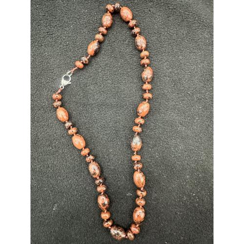 pierre gemme collier, avec Acier inoxydable 304, bijoux de mode & unisexe, plus de couleurs à choisir, 14*10mm barrel beads, 5*8mm spacer beads Environ 48 cm, Vendu par PC[