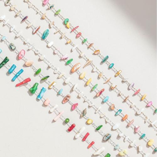 Edelstein Perlen Kette, 304 Edelstahl, mit Edelstein, plattiert, DIY, keine, verkauft von m