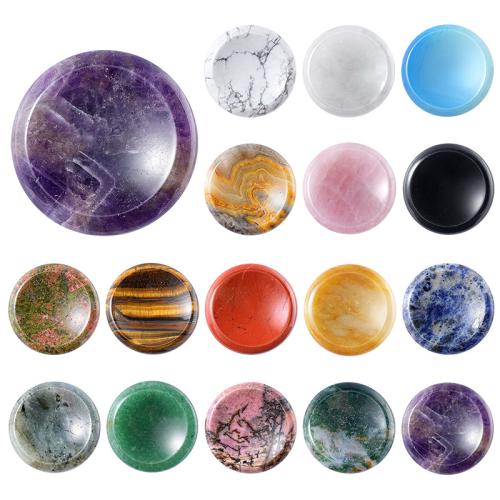 Joyería Del Masaje, Piedras preciosas, Redondo aplanado, pulido, Bricolaje & diferentes materiales para la opción, 40mm, Vendido por UD