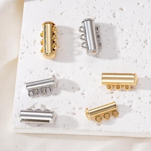 Brass Slide Lock Clasp, plated, DIY & multi-strand 