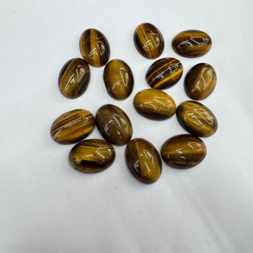 Gemstone Cabochons, Tiger Eye, Flat Oval, polished, DIY 