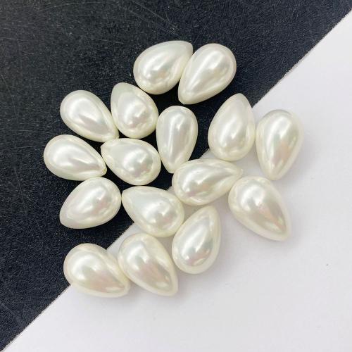 Glass Pearl Beads, Teardrop, stoving varnish, DIY & half-drilled 