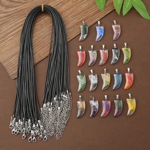 Crystal Zinc Alloy Pendants, with Zinc Alloy, Wolf Tooth, plated, DIY 