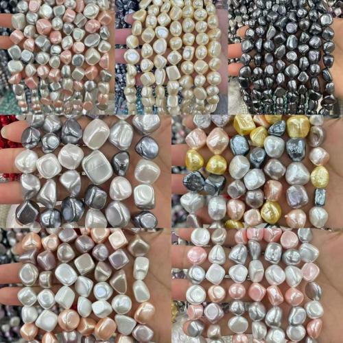 Painted Shell Beads, Shell Powder, DIY beads size 10-15mm Approx 38 cm 