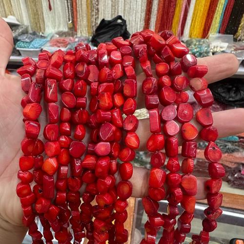 Sea Bamboo Coral Beads, Dyed Bamboo Coral, DIY beads length 8-12mm, width 6-8mm Approx 38 cm 