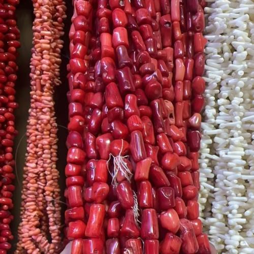 Sea Bamboo Coral Beads, Dyed Bamboo Coral, DIY, beads length 8-10mm, width 6-8mm Approx 38 cm 
