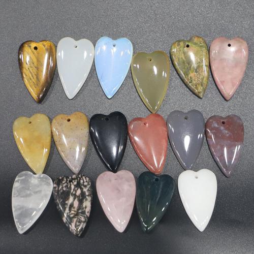 Gemstone Jewelry Pendants, Heart, polished, DIY [