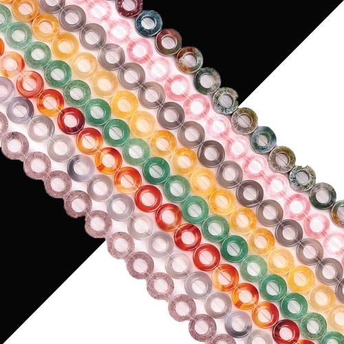 Single Gemstone Beads, Donut, DIY 10mm Approx 20 cm, Approx 