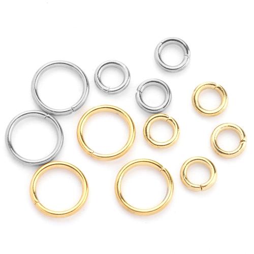 Saw Cut Stainless Steel Closed Jump Rings, 304 Stainless Steel, Vacuum Ion Plating, DIY [