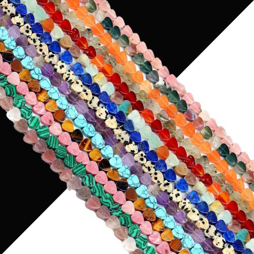 Single Gemstone Beads, Heart, DIY 6mm Approx 38 cm, Approx 