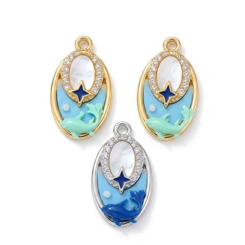 Polymer Clay Zinc Alloy Pendants, with Zinc Alloy, plated, DIY & enamel & with rhinestone Approx 2mm [