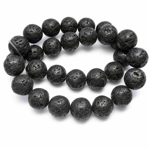 Natürliche Lava Perlen, rund, Länge:15.5 ZollInch, 97PCs/Strang, verkauft von Strang[
