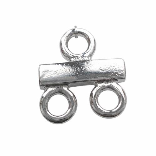 Brass Connector, plated, 1/2 loop 