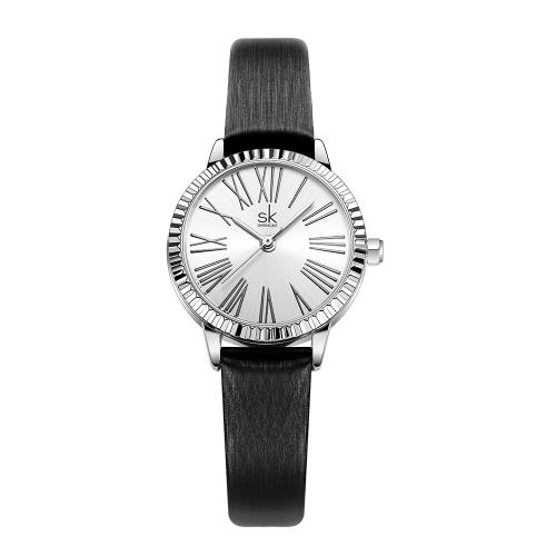 Zinc Alloy Watch Bracelet, with PU Leather & Glass & Stainless Steel, Round, Life water resistant & Chinese movement & for woman 