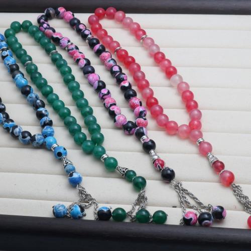 Achat Armband, rund, poliert, unisex, keine, 10mm, ca. 33PCs/Strang, verkauft von Strang[