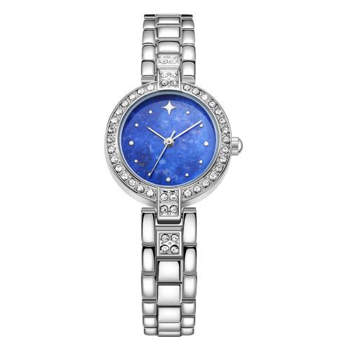 aleación de zinc Pulsera de reloj, con Vidrio & acero inoxidable, Esférico, chapado, Resistente al agua de la vida & para mujer & con diamantes de imitación, más colores para la opción, Vendido por UD