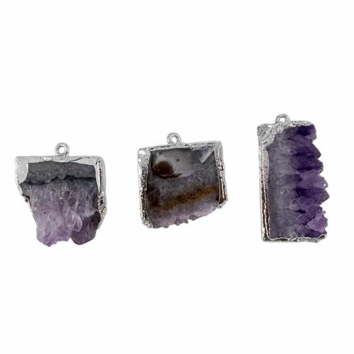 Подвески из природного кварца, Природный кварцевый, Другое покрытие, DIY, pendant size 27-34x18- отверстие:Приблизительно 2mm, продается PC