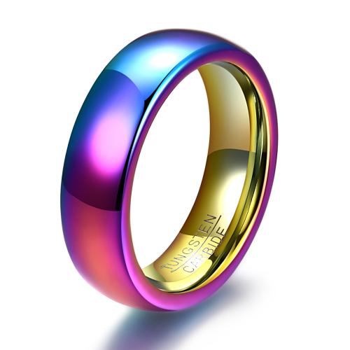 Tungsten Steel Finger Ring, plated, Unisex  multi-colored, US Ring 