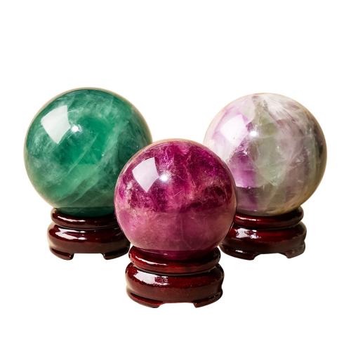 Natural Fluorite Decoration, Round 