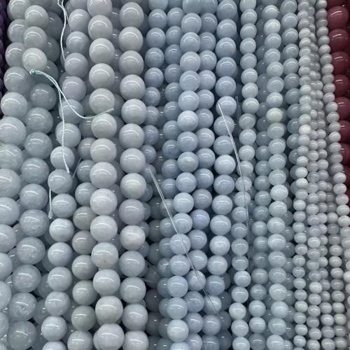 Perles aigue-marine, Rond, teints & DIY & normes différentes pour le choix Environ 38 cm, Vendu par brin