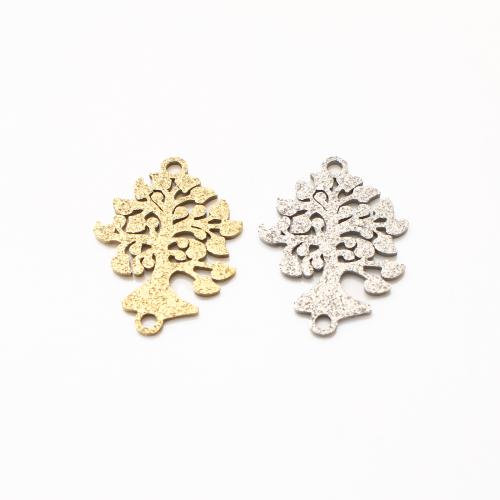 Stainless Steel Charm Connectors, 304 Stainless Steel, Tree, plated, DIY 