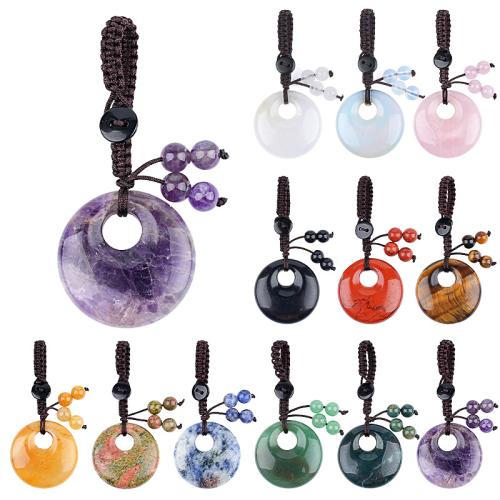 Gemstone Decor Ornaments, with Polyester Cord 