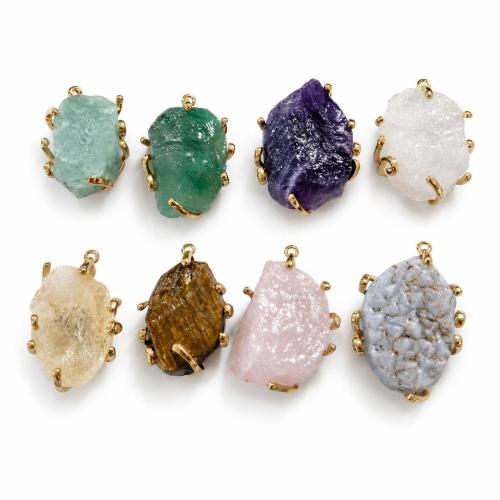 Colgantes semi piedras preciosas de la aleación de Zinc, con aleación de zinc, chapado en color dorado, Bricolaje & diferentes materiales para la opción, pendant size 37-45*23-38mm, Vendido por UD