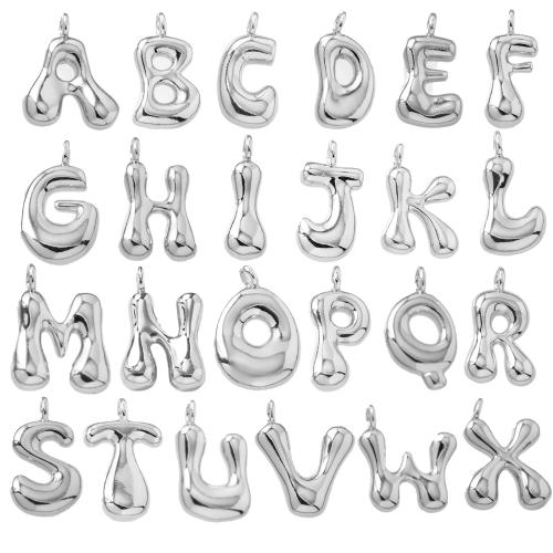 Letter Brass Pendants, Alphabet Letter, plated, DIY 
