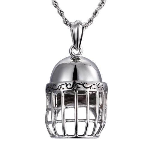Titanium Steel Pendants, Helmet, DIY, original color 